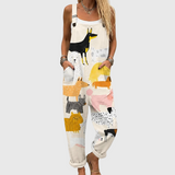 Soft Animal Print Dungarees