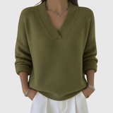 Ailbhe | Relaxed Fit Soft V-Neck Jumper