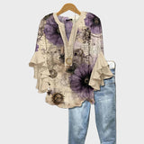 Caoimhe - Purple Floral Blouse