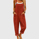 Brick Red Comfort Dungarees