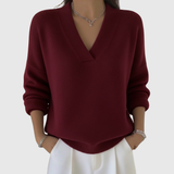 Ailbhe | Relaxed Fit Soft V-Neck Jumper