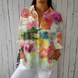 Medbh - Floral Watercolor Blouse