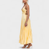 Emer - Flowing Pleated Maxi Dress