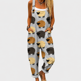 Joyful Print Dungarees