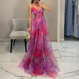 Ailionóra - Elegant Floral Maxi Dress