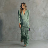 Dolores - Elegant Long Fringe Dress