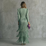 Dolores - Elegant Long Fringe Dress