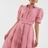 Anaïs - Elegant Long Jacquard Gown
