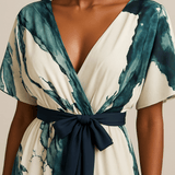 Éilis - Flowing Watercolor Maxi Dress