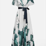 Éilis - Flowing Watercolor Maxi Dress