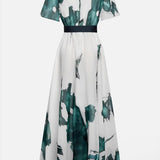 Éilis - Flowing Watercolor Maxi Dress