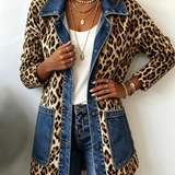 Aine - Leopard Print Long Jacket