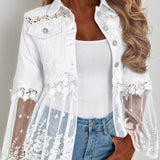 Deirdre - White Broderie Anglaise Ruffled Jacket